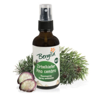 Raumspray Zirbelkiefer -Bio - reines biologisches Zirbelkiefern Öl - frischer waldiger Duft